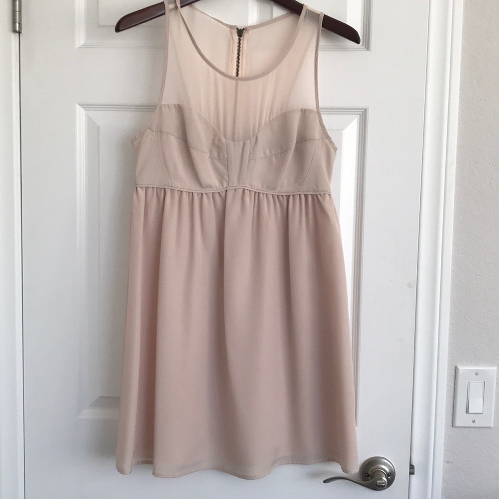 Champagne sleeveless dress